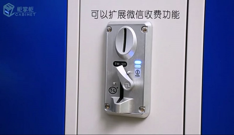 多功能红外扫码型智能储物柜操作,投币式收费型储物柜功能,，超市商超红外条码型存包柜